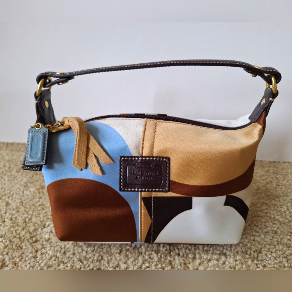 Coach Multicolor Satin Women's Small Bag/ Cosmetic Bag - Picture 1 of 15